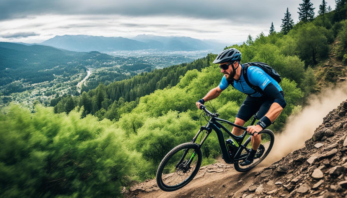 e-bike mountain biking in steep terrain