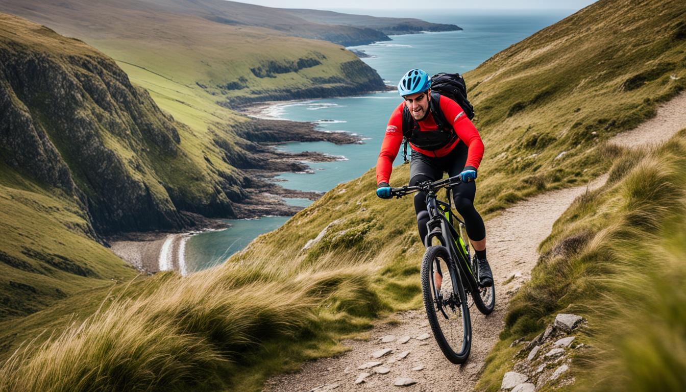 mountain biking along the UK coastline