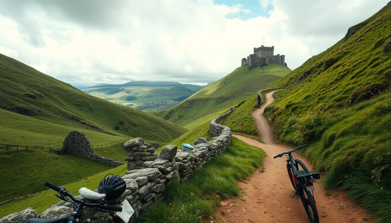 UK mountain biking routes with historical sites