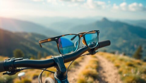 glasses mountain bike