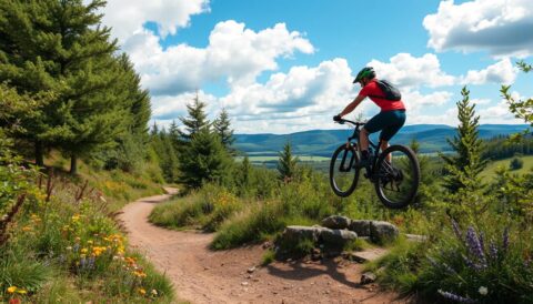 mountain biking and camping in the UK