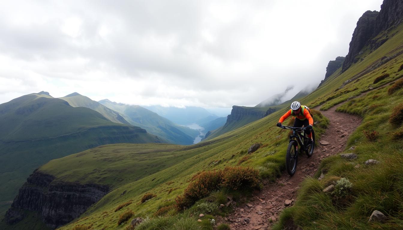 mountain biking in the Scottish Highlands