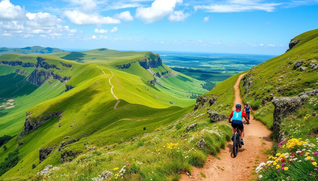 UK mountain biking trails with panoramic views